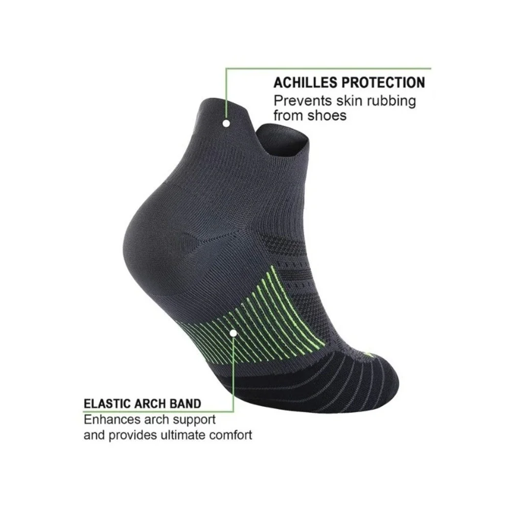 Men's Ankle Compression Tab Low Cut Socks M/L Breathable Durable Athletic 6 Pair